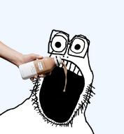 arm irl_background open_mouth poopson soy soyjak soylent stubble variant:rarejak // 600x650 // 115.0KB