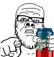 animated closed_mouth glasses holding_object holding_sproke mustache pointing pointing_at_viewer soyjak sproke stubble variant:a24_slowburn_soyjak // 463x489 // 44.0KB