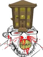 angry blood bloodshot_eyes clenched_teeth clothes cracked_teeth ear glasses hat house minecraft mustache nosebleed red_eyes soyjak stubble subvariant:feralrage variant:feraljak vein video_game yellow_teeth // 894x1183 // 824.7KB