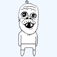 baby clothes deformed distorted full_body hair series:kidjaks subvariant:jacobson template variant:a24_slowburn_soyjak white_skin // 700x700 // 10.8KB