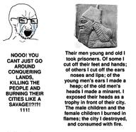 ashurnasirpal_ii assyria bloodshot_eyes crying glasses history open_mouth soyjak statue stubble text variant:soyak // 1197x1166 // 262.7KB