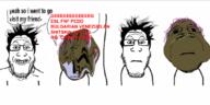 brown_skin brown_troonjak bulgaria closed_mouth comic discord distorted esl fnf_pedo hair meta neutral shitskin slopjak smile soybooru soyjak speech_bubble stubble subvariant:neutralplier the_absolute_state_of_the_booru tranny variant:bernd variant:markiplier_soyjak venezuela // 1080x542 // 352.9KB