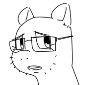 concerned ear eyes female glasses horse looking_at_you my_little_pony neck open_mouth pony stubble variant:unknown white_background white_skin // 498x452 // 23.4KB