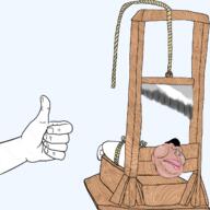 artist:mexicutioner beheading blade closed_eyes crying execution gore guillotine mexicutioner obsessed_brimstone soyjak transparent_background variant:meximutt // 1250x1250 // 1.0MB