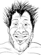 grin hair redraw smile soyjak stubble tracing variant:markiplier_soyjak // 311x415 // 42.4KB