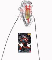 angry arm blood bloodshot_eyes clenched_teeth closed_mouth ear gundam gunpla hand holding_object nosebleed soyjak stubble subvariant:feralrage variant:feraljak yellow_teeth // 625x722 // 166.5KB