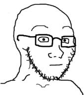 closed_mouth glasses neutral soyjak stubble variant:soyak // 708x800 // 121.8KB