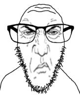 angry closed_mouth glasses punisher_face soyjak stubble variant:dylanjak // 552x650 // 83.5KB
