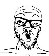 distorted glasses mustache open_mouth soyjak stubble template variant:a24_slowburn_soyjak // 454x520 // 28.6KB