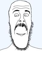 buck_teeth closed_mouth mr_beast mustache smile soyjak stubble variant:beastjak // 1080x1476 // 225.9KB