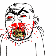 angry animated artist:keys blood bloodshot_eyes clenched_teeth cracked_teeth ear ext=gif eyebrows feralrants glasses poyopoyo poyunpoyun rantsona red_eyes soyjak stubble subvariant:feralrage subvariant:feralrants variant:feraljak vein yellow_teeth // 255x400 // 650.8KB