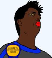 Variant:Sigismund award brown_skin chud ear glasses gooned_to_soytan_again_award hair jake jakparty_soy jartycuck lips transparent_background // 269x297 // 11.2KB