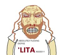 anger anti_soylita bleed blood blood_on_face bloody_nose bloody_tears fury i_hate lolita madness not_calm science_lover subvariant:science_lover variant:markiplier_soyjak wrath // 800x735 // 55.3KB