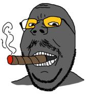 beard cigar glasses meta:tagme smoke smoking soot soyjak_party teeth variant:gapejak // 2048x2048 // 232.9KB