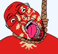 agder county flag flag:agder glasses hanging norway open_mouth plant rope soyjak stubble suicide teeth tongue transparent_background tree variant:bernd yellow_teeth // 768x719 // 79.5KB