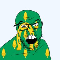 angry british england flag flag:rutland glasses hair horseshoe looking_at_you mustache open_mouth rutland soyjak stubble teeth united_kingdom variant:feraljak // 1500x1500 // 299.8KB