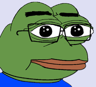 amphibian blue_shirt chud closed_mouth eyebrows frog glasses green_skin nas:pepe pepe_the_frog variant:chudjak // 515x468 // 8.3KB