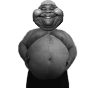 belly big_lips big_nose blush blushing character character:hunky double_chin fat giga gigachad grey_skin greyscale hair happy nas:gigachad nate nate_higgers no_shirt nose obese smile subvariant:branigger subvariant:fat_alicia subvariant:hunky_twink_sex_machine variant:alicia variant:brandon // 1001x900 // 317.3KB