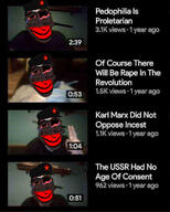 bloodshot_eyes brown_skin clothes communism crying glasses hammer_and_sickle hat jartycuck slopjak star_(symbol) subvariant:chudjak_front subvariant:jartycuck variant:chudjak youtube // 1125x1401 // 326.7KB