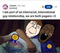 award brown_skin buck_teeth china faggot filipino flag:lgbt_pride_flag glasses irl nigger pagan pentagram sea_monkey sea_nigger smile soyjak stubble template variant:bernd variant:markiplier_soyjak // 1024x913 // 848.0KB