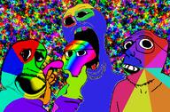 4soyjaks arm colorful deformed eating glasses hand holding_object meta:tagme open_mouth pointing stubble variant:holdjak variant:mongoljak variant:smugjak variant:unknown // 1412x926 // 1.2MB