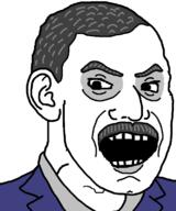 clothes ear glasses hair mustache open_mouth sexsexsex soyjak stubble suit variant:soyak // 645x773 // 34.8KB