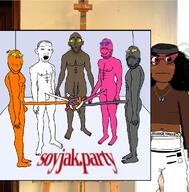 100 6_soyjaks abs bald balls black_skin blm_logo brown_skin closed_mouth doll_(user) froot froot_(user) green_glasses hair kuz meta:GET meta:pornographic_content nas:soytan necklace op_is_a_retarded_lazy_faggot_for_not_tagging_his_own_shit open_mouth orange orange_skin penis root root_(user) smile soy soyjak_party soylent stubble subvariant:soyniqua variant:carterjak variant:gapejak variant:kuzjak variant:nojak variant:soytan wrinkles yellow_glasses // 952x968 // 551.6KB