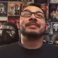 animated arm clothes glasses hair hand hands_up helmet irl mustache open_mouth poster punisher series:irl_soyjaks soyboy star_wars stubble variant:a24_slowburn_soyjak variant:james_youniverse youtube // 273x205 // 5.0MB