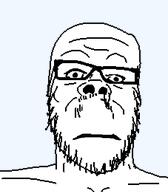 abomination amalgamation blogposting glasses meta:self_insert neutral soyjak subvariant:neutralplier variant:a24_slowburn_soyjak variant:markiplier_soyjak // 454x520 // 8.2KB