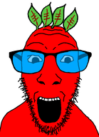beet beetroot blue_glasses broot glasses leaf leaves open_mouth red_skin soyjak stubble tinted_glasses variant:dylanjak // 552x764 // 18.8KB