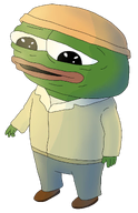 amphibian animal clothes frog full_body green_skin hand hat lips nas:pepe open_mouth pepe pepe_the_frog shadow shoe subnas:apu sunlight transparent_background // 1307x2022 // 1.0MB