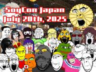 4chan 9a0c anime baby carl chad closed_mouth clothes convention doll fat flag:japan frog froot glasses hair janny japanese_coat_of_arms katsuragi_misato lars nate open_mouth pepe revy smile soot soyjak soyjak_party stubble subvariant:science_lover subvariant:wholesome_soyjak suit text user=ScientoloJu variant:a24_slowburn_soyjak variant:cobson variant:feraljak variant:gapejak variant:impish_soyak_ears variant:markiplier_soyjak variant:soyak variant:soytan yellow_skin yotsoyba // 2048x1536 // 636.3KB