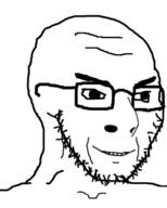 closed_mouth glasses merge smile stubble variant:cobson variant:soyak // 582x726 // 67.4KB