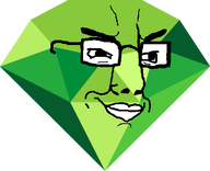 emerald gem glasses green_skin looking_to_the_right smile transparent_background variant:chudjak // 515x418 // 19.1KB