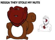 2soyjaks animal closed_eyes closed_mouth crying ear eating frown full_body glasses holding_object its_over nut sad smile soyjak stubble subvariant:impish_squirrel subvariant:wholesome_soyjak tail text tongue trend:squirreljakking variant:gapejak variant:impish_soyak_ears // 1293x937 // 346.0KB