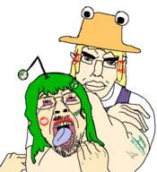 2hujerk ack anime chud kochiya_sanae meta:tagme moriya_suwako muscles reddit touhou variant:bernd video_game // 500x550 // 90.9KB