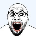 beard ear glasses oh_my_god_she_is_so_attractive open_mouth soyjak stubble transparent_background variant:cirrus // 800x1024 // 88.7KB