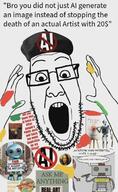 Op_is_an_ARYAN_BEAST_for_not_taging_his_own_posts SinoShiia_learn_to_fucking_tag ai_art ai_generated art artificial_intelligence artist brush clothes hat mona_lisa paint paintbrush robot text variant:ppp // 760x1238 // 167.5KB