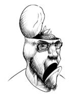 angry foodjak frown glasses open_mouth redraw soyjak strawberry stubble variant:markiplier_soyjak // 676x800 // 254.1KB