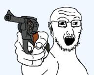 glasses holding_gun holding_object merge open_mouth stubble subvariant:kuzjak_gun transparent_background variant:kuzjak variant:soyak // 362x288 // 17.0KB