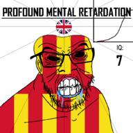 angry bald bell_curve black_eyes black_hole black_sclera british clenched_teeth closed_mouth country cracked_teeth drool ear england flag flag:northumberland_county flag:united_kingdom glasses hair iq iq_bell_curve mustache nightmare_fuel no_pupils northumberland profound_mental_retardation retard soyjak stubble text united_kingdom variant:feraljak wrinkles // 1024x1024 // 49.5KB
