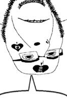 bbc biting_lip flip glasses queen_of_spades soyjak speech_bubble_empty stubble subvariant:hornyson subvariant:spadeson tattoo text variant:cobson // 720x1036 // 100.7KB