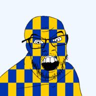 angry british england flag flag:surrey glasses hair looking_at_you mustache open_mouth soyjak stubble surrey teeth united_kingdom variant:feraljak // 1500x1500 // 38.8KB