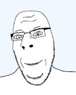 glasses redraw smile soyjak stubble subvariant:nucob template transparent_background variant:cobson // 541x671 // 8.5KB