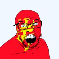 angry animal county flag flag:troms glasses griffin hair looking_at_you mustache norway open_mouth soyjak stubble teeth transparent_background troms variant:feraljak // 1500x1500 // 104.5KB