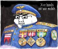 3soyjaks angry closed_mouth ear fat glasses hohol kuz medal military military_cap pig pink_skin soyjak soyjak_party tranny ukraine uniform variant:bernd variant:chudjak variant:markiplier_soyjak // 1024x853 // 1.6MB