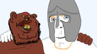 2soyjaks a10_eyes ancient_greece aryan blue_eyes brown_skin corinthian_helmet crooked_teeth friendship helmet no_more_brother_wars smile smirk subvariant:impish_amerimutt subvariant:indiamutt subvariant:teutonson variant:cobson variant:impish_soyak_ears yellow_stubble // 1920x1080 // 396.5KB