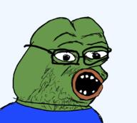 frog glasses green_skin open_mouth pepe soyjak stubble variant:pepejak // 860x773 // 131.8KB