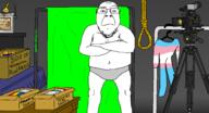 award behind_the_scenes camera clothes gay_flag glasses green_screen lgbt noose paint posted_it_again_award stubble text transgender_flag underpants variant:bernd // 5675x3082 // 4.3MB