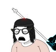 B_B_GHAST_(namefag) anti_soytan blood closed_eyes frown gore jeffrey_dahmer jeffrey_dahmer_death metal_pipe pipe subvariant:metal_pipe_soytan total_sloptran_death variant:soytan // 700x650 // 13.7KB
